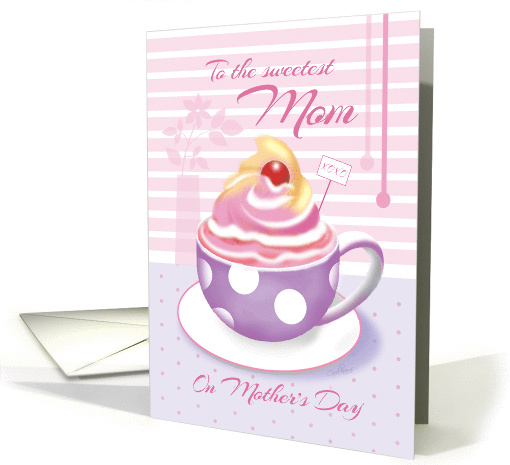 Mother's Day for Mom - Lilac Cup of Cupcake card (1260734)