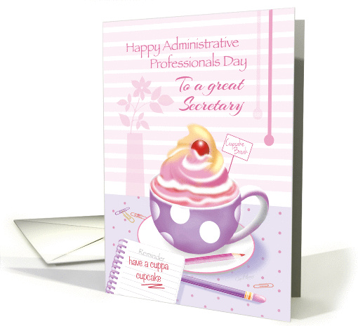 Secretary, Admin Pro Day - Cup of Cupcake card (1264044)