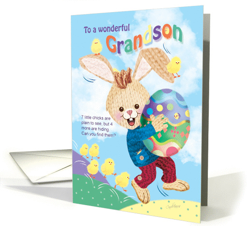 Grandson, Find The Hidden Chicks For Easter Bunny, Activity card