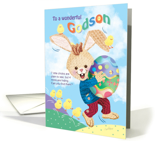 Godson, Find The Hidden Chicks For Easter Bunny, Activity card