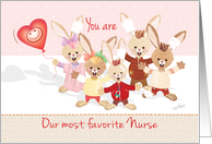 Nurses Day, from Group - Group of Bunny Kids Waving card