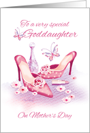 Goddaughter, Mother’s Day - Pink Shoes and Perfume card