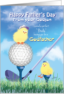 Godfather, Father’s Day, from Godson - Golf, Perfect Birdie card