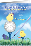 Grandpa, Father’s day from grandson - Golf Theme, Perfect Birdie card