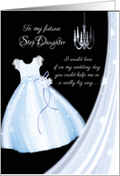 Flower Girl Request, Future Step Daughter-Blue Dress & Veil card