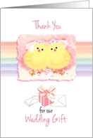 Wedding Gift, Thank You, Lesbian - 2 Chicks in Veils card