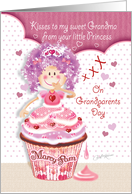 Grandma, Grandparent’s Day, from granddaughter - Cupcake Princess card