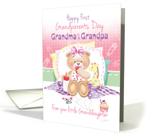 1st Grandparents Day, From Granddaughter - Girl Teddy... (1301532)