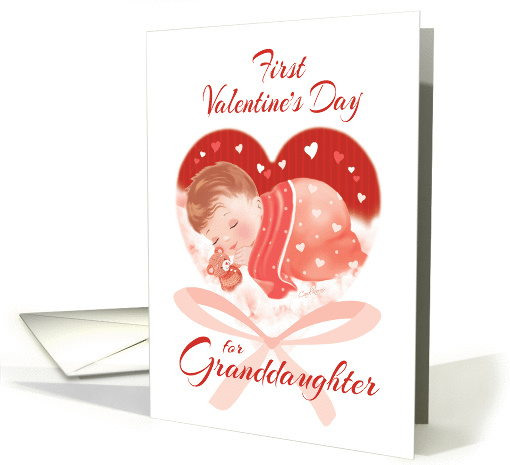 1st Valentine's Day, Granddaughter-Heart with Cute Baby... (1354294)
