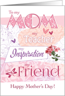 Mom, Mother’s Day, Words of Inspiration and Thanks card