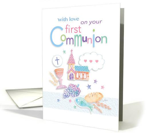 First, Communion, Congratulations, Quirky, All Things Communion card