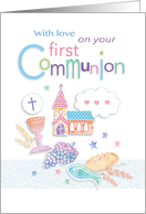First, Communion, Congratulations, Quirky, All Things Communion card