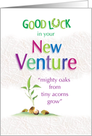 Good Luck, New Venture, Oaks, from Acorns, Grow card
