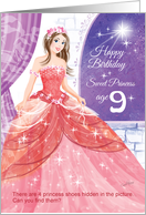 Girl, Age 9, Princess, Activity - Pretty Princess in Ball Gown card