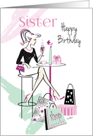 Birthday, Sister, Shop ’til you Drop, Relax and Unwind card