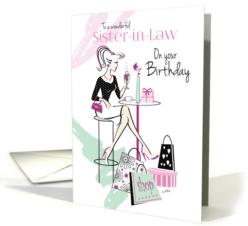 Birthday, Sister-in-Law, Shop 'til you Drop, Relax and Unwind card