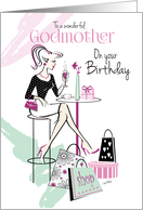 Birthday, Godmother, Shop ’til you Drop, Relax and Unwind card