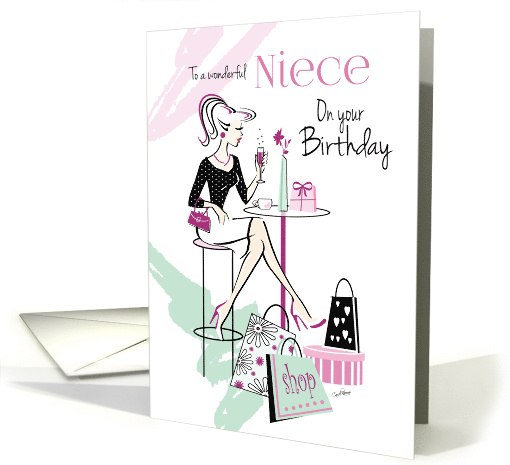 Birthday, Niece, Shop 'til you Drop, Relax and Unwind card (1490424)
