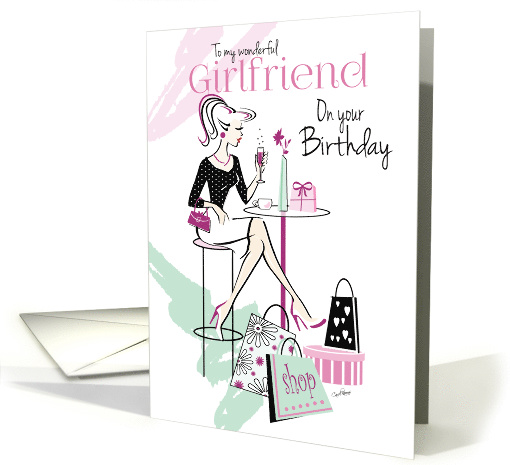 Birthday, Girlfriend, Shop 'til you Drop, Relax and Unwind card