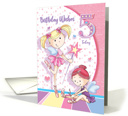 Birthday Girl Age 5, Ballerina Fairies card (1583008)