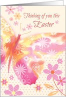 COVID-19 Easter, Thinking of you, Yellow Butterfly. card