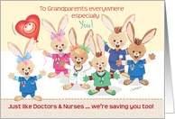 Coronavirus, Grandparents, Thinking of You, Healthcare Bunnies card