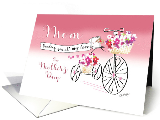 COVID-19, Mother's Day, Flower Basket Bike, Sends Love card (1609784)