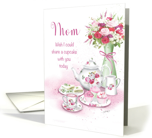 Coronavirus, Mother's Day, Social Distancing, Tea & Cupcakes card