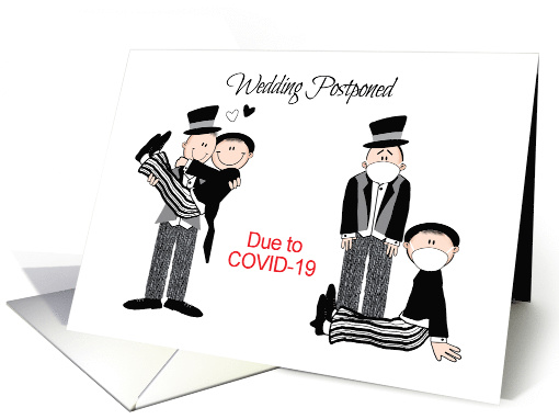 Gay Wedding Postponed, Covid-19 Lift and Drop. card (1626956)