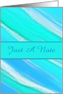 Just A Note Blue Abstract Blank Note card