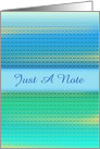 Just A Note Blue Abstract Blank Inside card