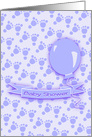 Baby Shower Invitation With Purple Feet Purple Banner And Balloon card