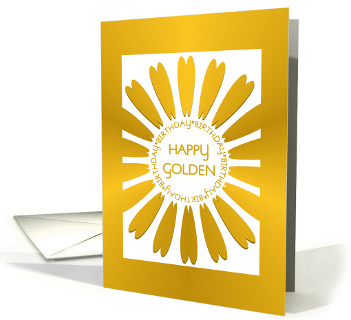 Golden Birthday Card With Golden 'look' Floral Design card (1167962)