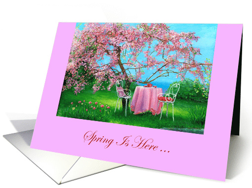 Springtime Party Invitation With Cherry Blossom Tree And... (1225474)