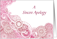 A Sincere Apology...