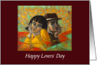 Happy Lovers’ Day With Man and Woman Brazilian Holiday card
