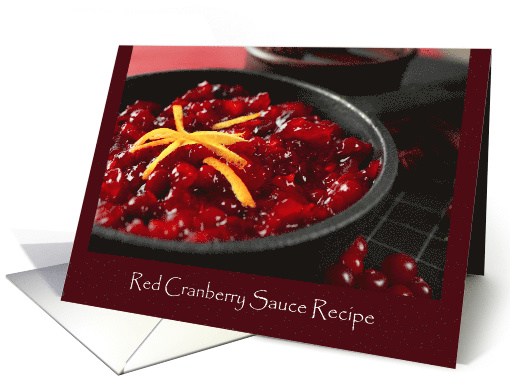 Thanksgiving Day Recipe Red Cranberry Sauce card (1404970)
