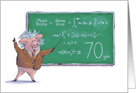 For 70 year old on birthday - fun einstein pig card
