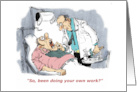 Funny Dental School Graduation Announcement Cartoon card
