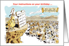 A dog lover’s birthday wish and Moses cartoon card