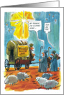Funny shepherd’s desert trade at Christmas card