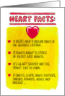 An amusing, Heart Facts valentine card for male or female. card