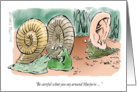Fun happy birthday wish - getting older with snails card