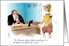 Funny notice of retirement announcement card