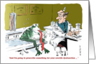 Funny tongue-in-cheek Birthday greeting - meds and frogs card