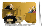 Humorous law related cartoon - blank inside card