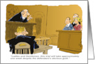 Humorous law related birthday wish card