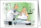 Funny congrats on surviving surgery cartoon - the exam card