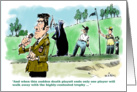 Humorous happy birthday to an avid golfer cartoon card