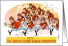 Humorous football coach thank you cartoon card